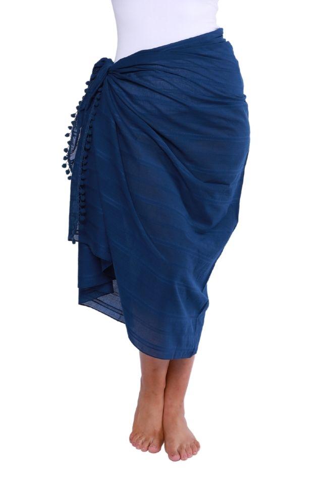 long navy blue sarong