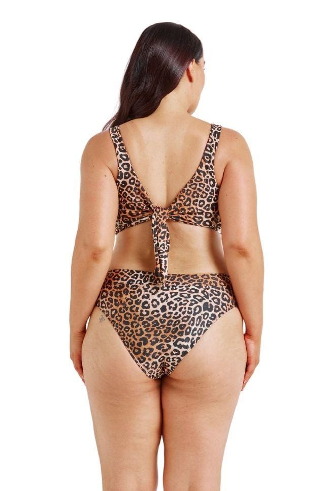 leopard print reversible bikini top