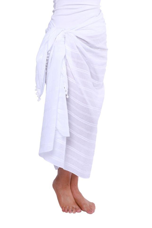 long white cotton sarong